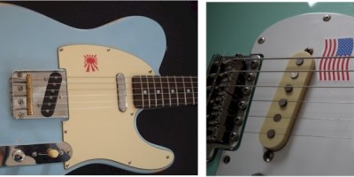Pickguard flag stickers USA Fender Japan MIJ MIA