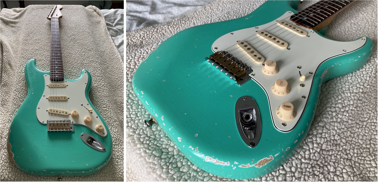 ハードレリックストラトキャスタータイプ/ミニハムバッカー×2/オイル